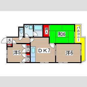 3DK 間取り図