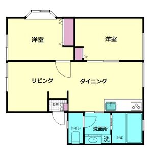 2LDK 間取り図