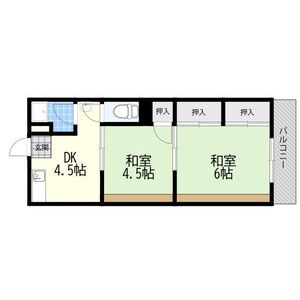 2DK 間取り図