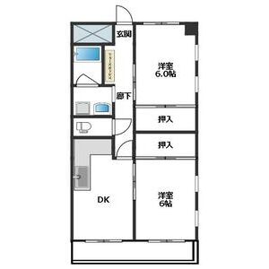 2DK 間取り図