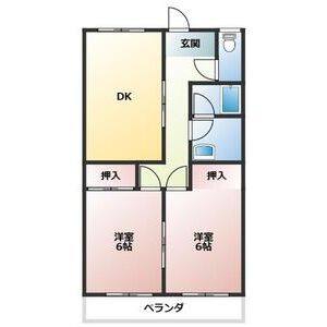 2DK 間取り図