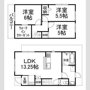 3LDK 間取り図
