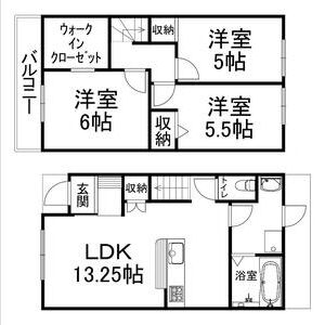 3LDK 間取り図