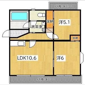 2LDK 間取り図