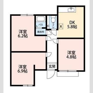 3DK 間取り図
