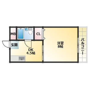 1DK 間取り図
