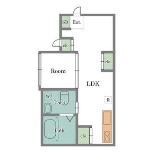 1LDK 間取り図
