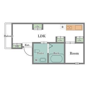 1LDK 間取り図