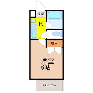 1K 間取り図