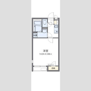 1K 間取り図