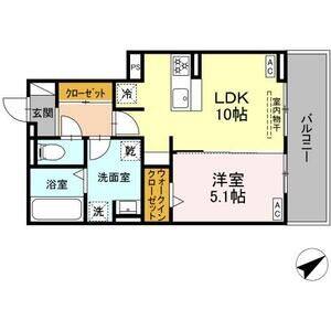 1LDK 間取り図
