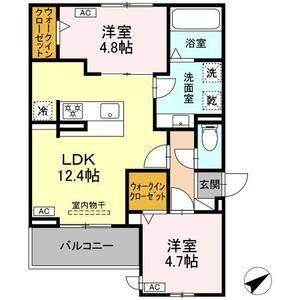 2LDK 間取り図
