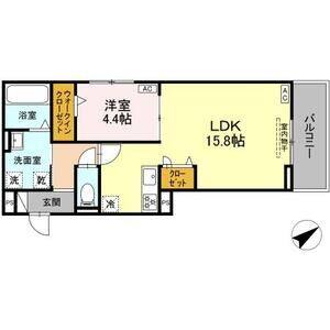 1LDK 間取り図