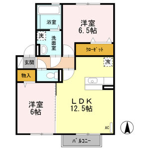 2LDK 間取り図