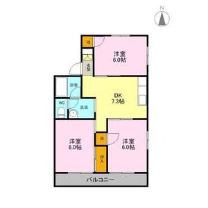 3DK 間取り図