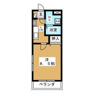1K 間取り図