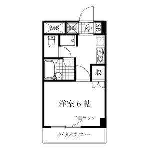 1K 間取り図