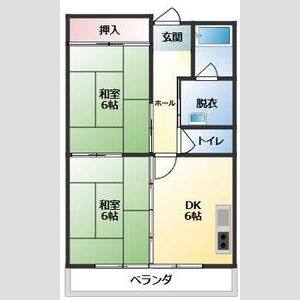 2DK 間取り図