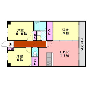 3LDK 間取り図