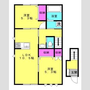 2LDK 間取り図