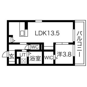 1LDK 間取り図
