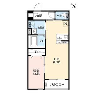 1LDK 間取り図