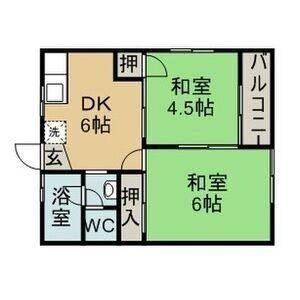 2DK 間取り図