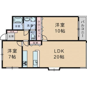 2LDK 間取り図