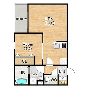 1LDK 間取り図