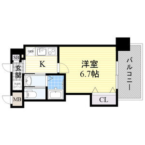 1K 間取り図