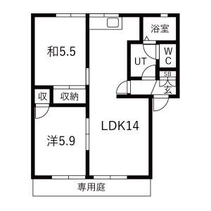 2LDK 間取り図