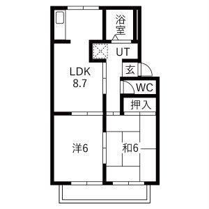 2LDK 間取り図