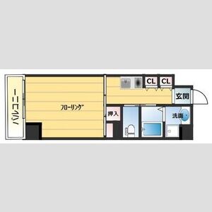1K 間取り図