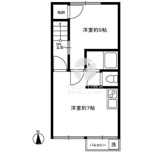 1DK 間取り図