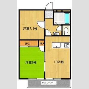 2DK 間取り図