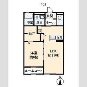 1LDK 間取り図