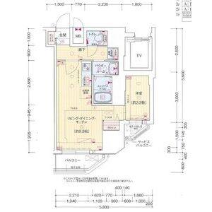 1DK 間取り図