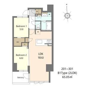 2LDK 間取り図