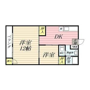 2DK 間取り図