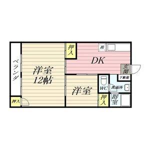2DK 間取り図