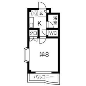 1K 間取り図