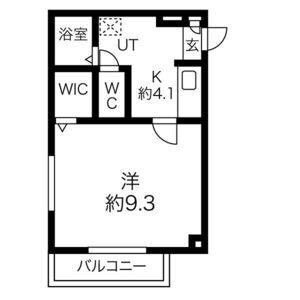1K 間取り図