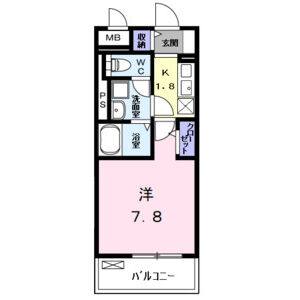 1K 間取り図