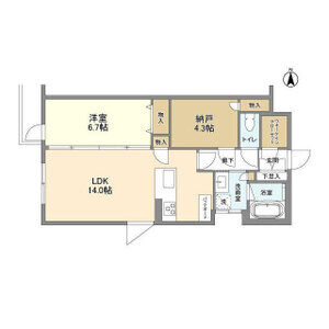 1LDK 間取り図