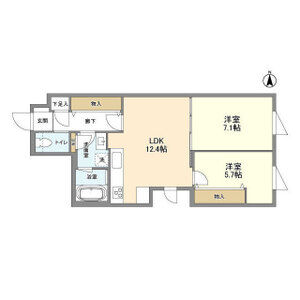 2LDK 間取り図