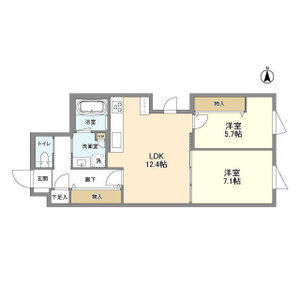 2LDK 間取り図