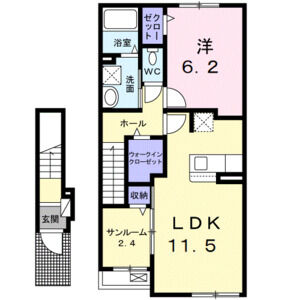 1LDK 間取り図
