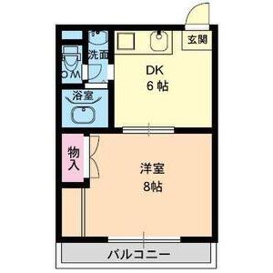 1DK 間取り図