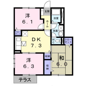 3DK 間取り図