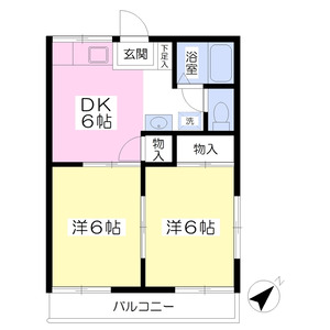 2DK 間取り図
